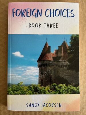 Book cover with castle and sky image.