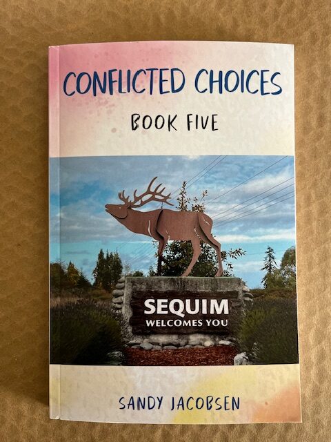 Book cover, "Conflicted Choices" by Sandy Jacobsen.